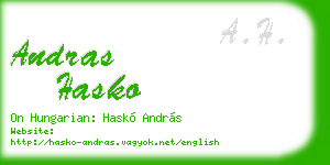 andras hasko business card
